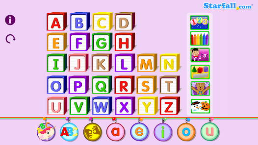 تطبيق Starfall ABCs لتعليم اللغة الانجليزية للأطفال