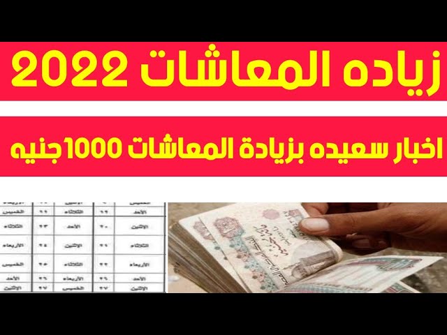 نسب الزيادة في المعاشات حسب القانون الجديد للعام 2022