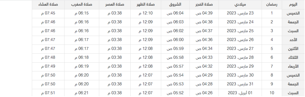 متى يأذن المغرب برمضان 2023