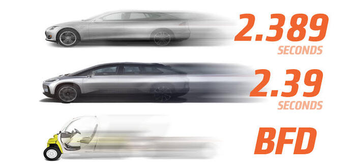 ما معدل تسارع سيارة انطلقت من السكون