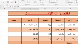 اختصارات اكسيل