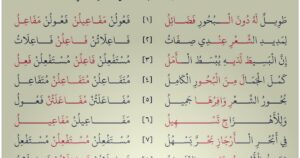 انواع البحور في الشعر العربي الحديث