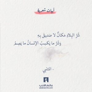 بيت حكمة أقوى ابيات الشعر