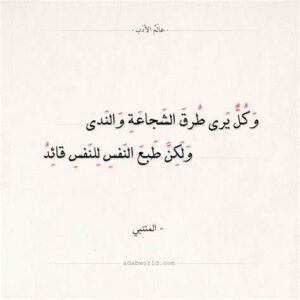 شعر عن النجاح للمتنبي