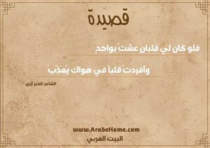 فلو كان لي قلبان