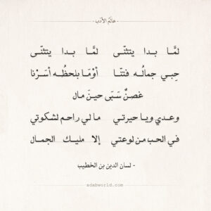 كلمات لما بدا يتثنى