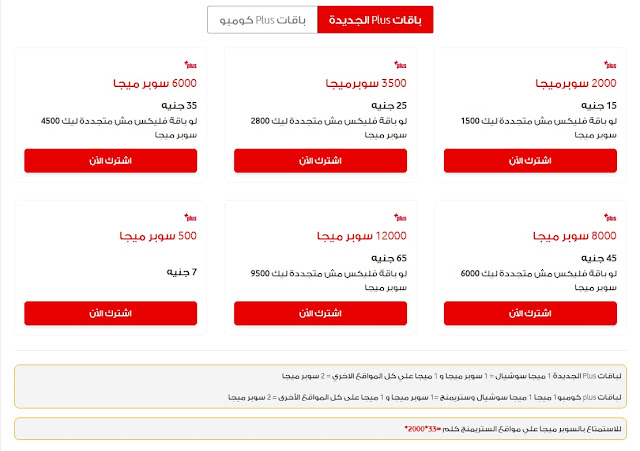 الباقات فودافون