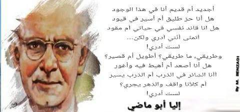شعر إيليا أبو ماضي كن جميلا ترى الوجود جميلا