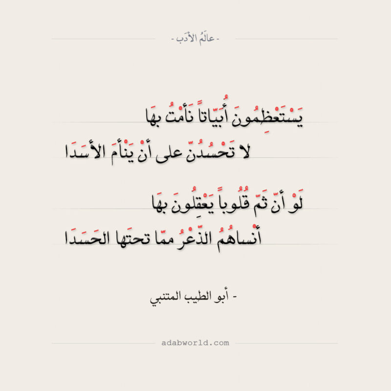 شعر علي بن أبي طالب وتحسب انك جرم صغير