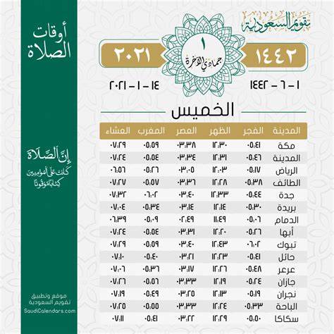 اوقات الصلاة ام الفحم