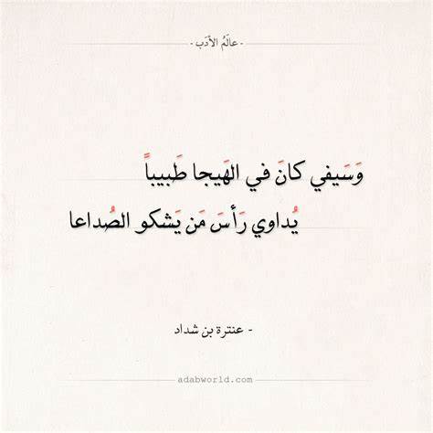 حصاني كان دلال المنايا كلمات شعر عنترة بن شداد