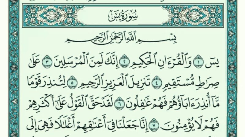 سورة يس مكتوبة