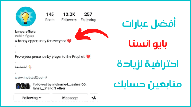 بايو انستا فخم