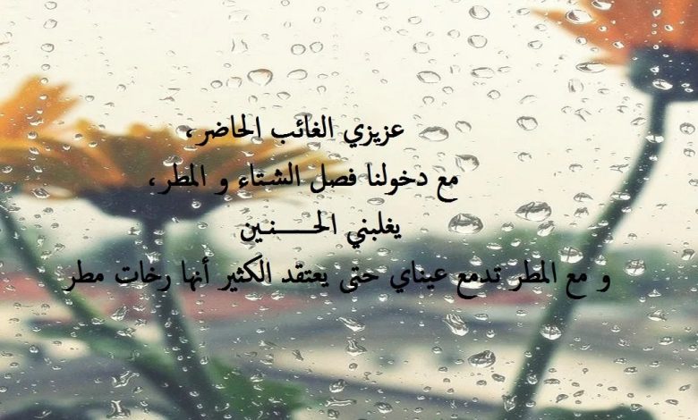عبارات عن المطر