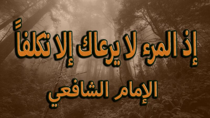 إذا المرء لا يرعاك إلا تكلف شرح بالتفصيل للشعر